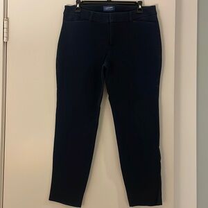 Navy blue denim slacks